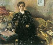 Lovis Corinth Portrait Frau Korfiz Holm painting